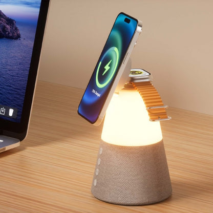 3-in-1 Magnetic Wireless Charger - Bluetooth Speaker &amp; Night Light