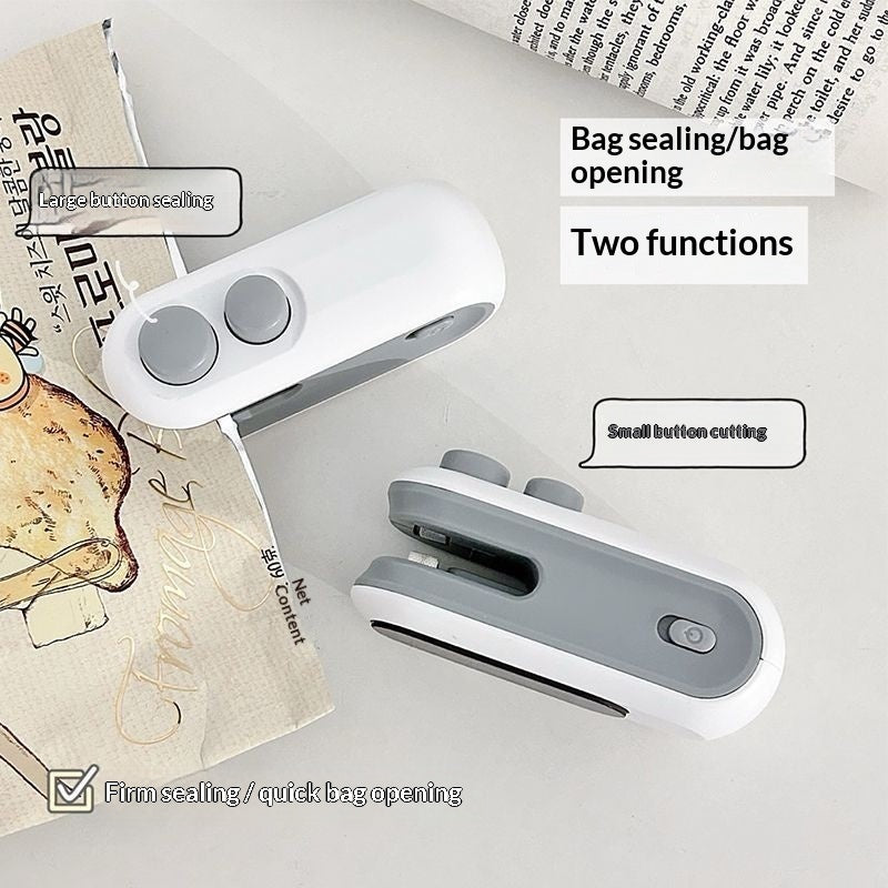 ✨ Mini 2-in-1 Sealer - Keep Your Snacks Fresh Longer! 🍿