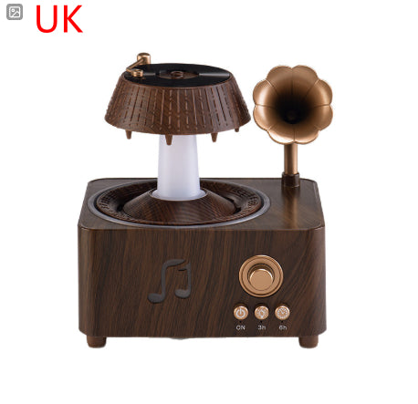 Retro Disc Aromatherapy Diffuser with Rotating Raindrops