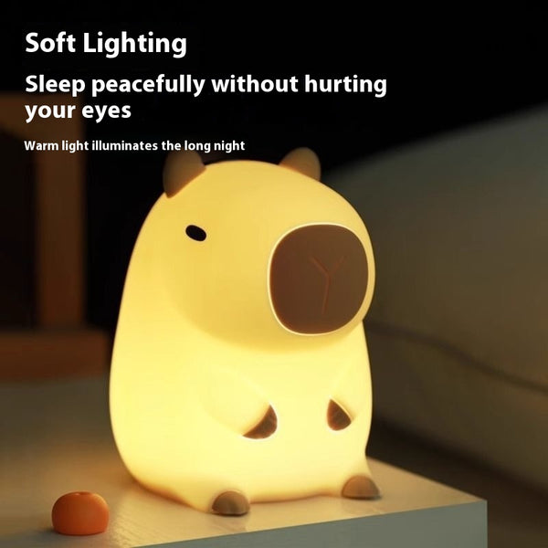 Guinea Pig Night Light - Cute Silicone LED Light 🐹✨