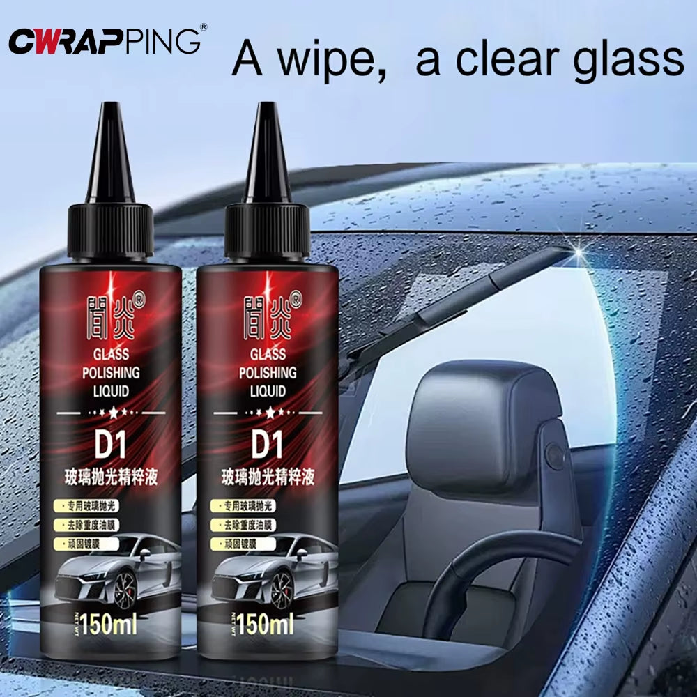 150Ml Glass Polishing Paste High Gloss Oil Film Remover for Auto Windshield Home Windows Safe Formula Long Lasting Shine Cleaner
