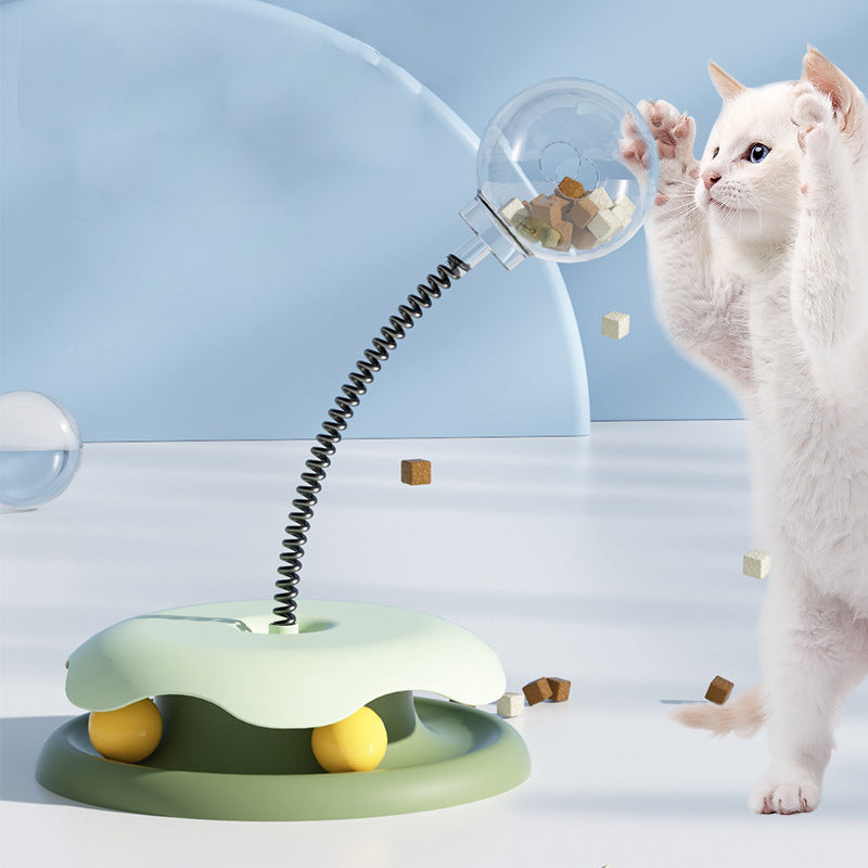 2-in-1 Cat Toy with Food Bowl - Interactive Ball