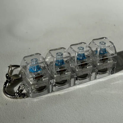 Relaxing 3/4/9 Keys Finger Keyboard Keycap Stress Relief Decompression Toy Gadget Key Button Fidget Keychain Adult