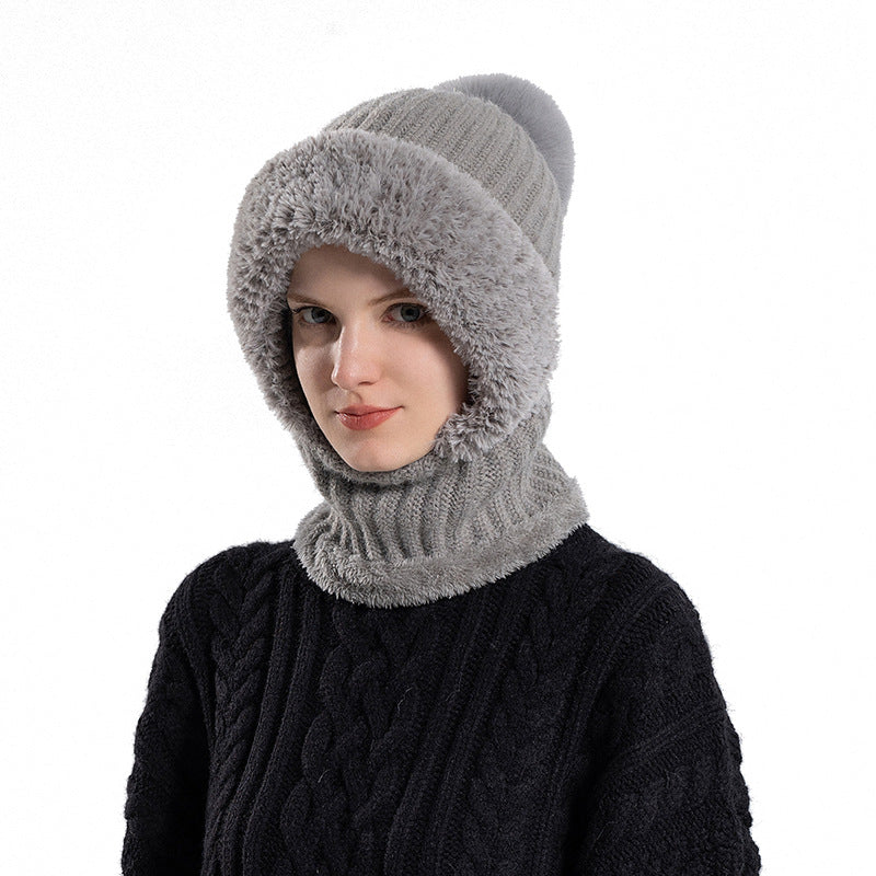 3-in-1 Knitted Hat Scarf Mask - Women's Winter Essentials
