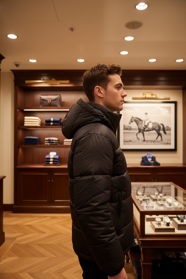 Chaqueta acolchada negra premium: una chaqueta de invierno icónica