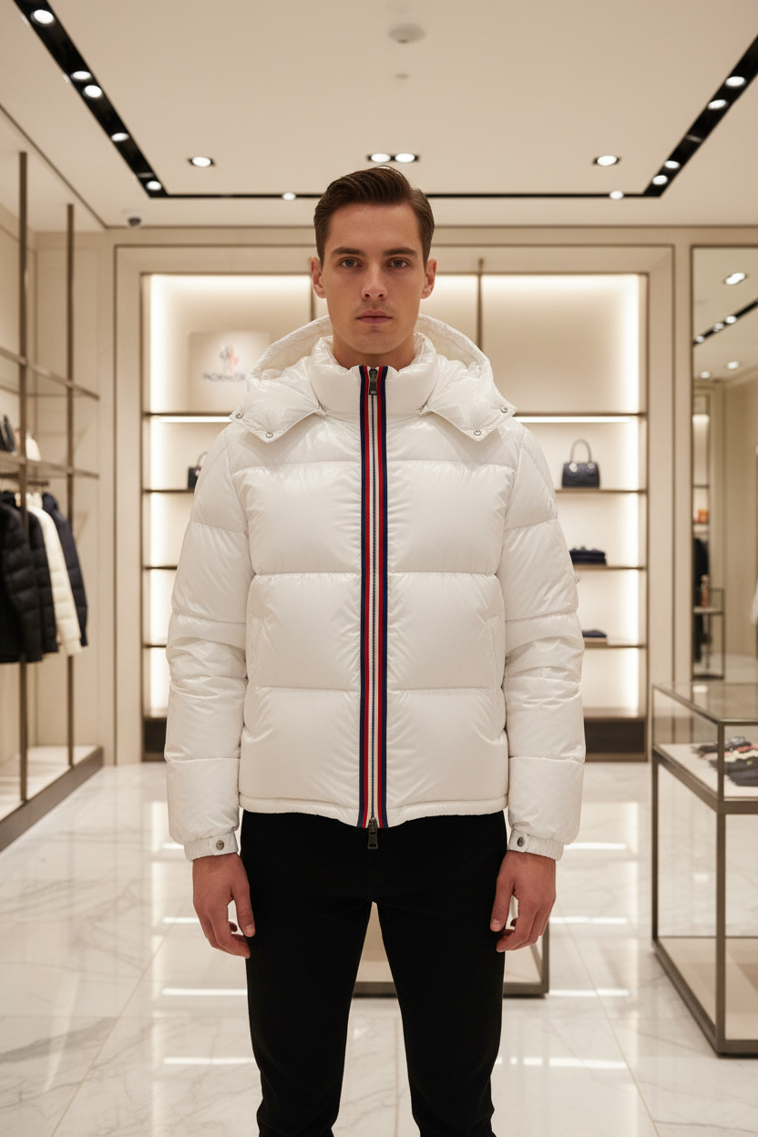 Mannelijk model - ritsluiting prominent