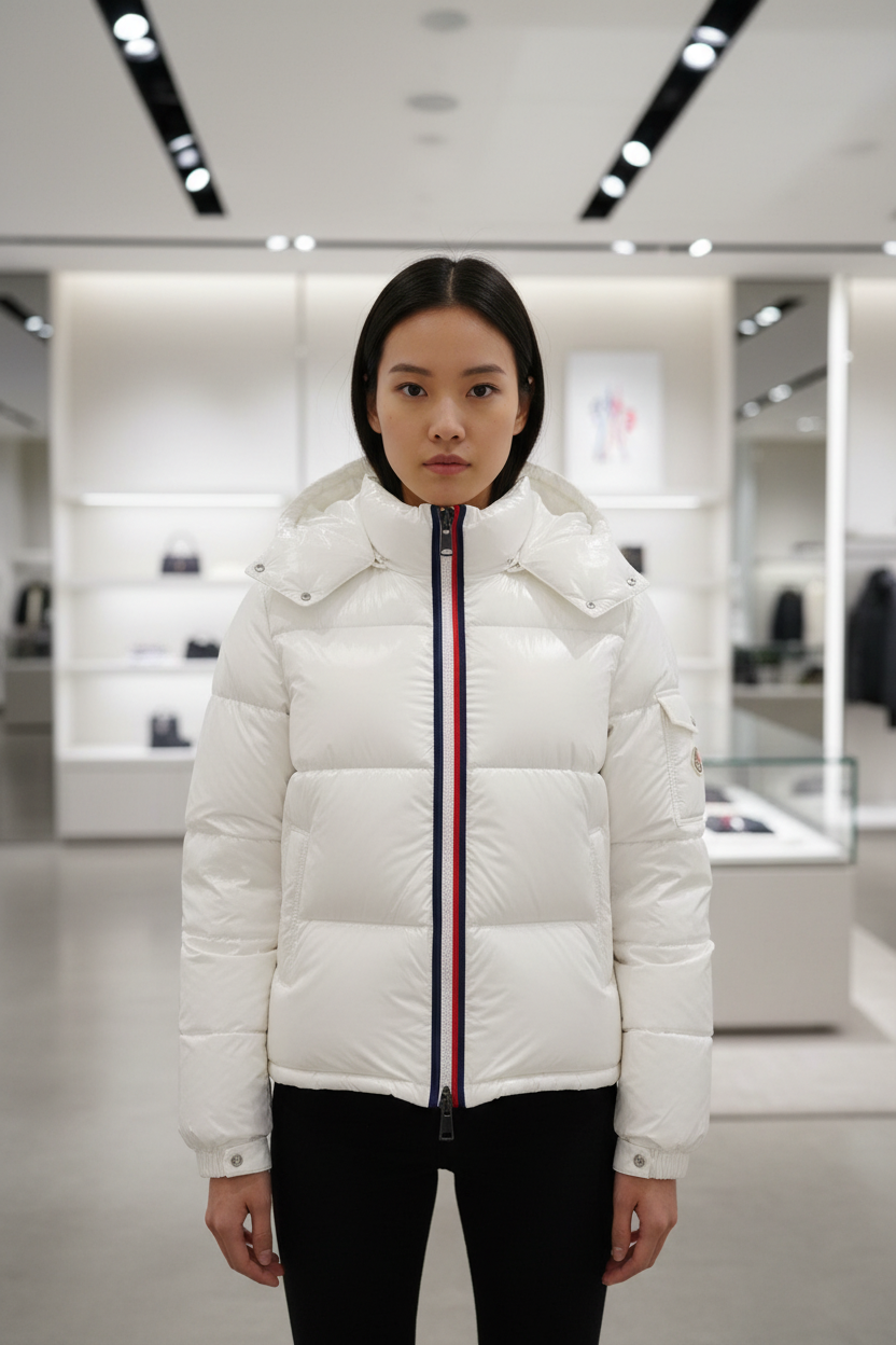 Vrouwelijk model - ritsluiting zichtbaar